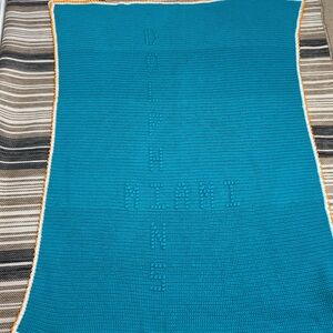 Miami Dolphins Handmade Crochet Knit Blanket Throw